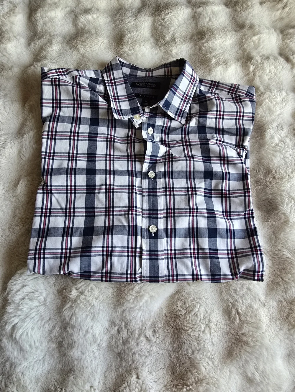 Banana Republic Camden Fit Long Sleeve Plaid Button Up Men's